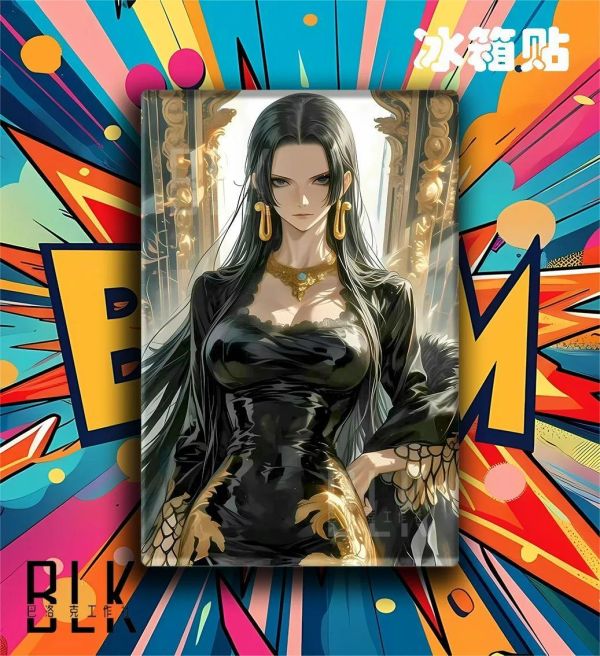 【海外代購】巴洛克 《黑裙女帝》海賊王裝飾畫冰箱貼 