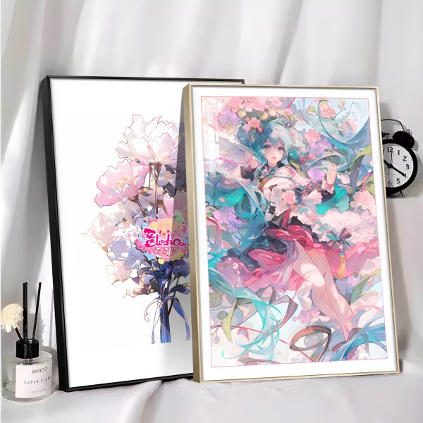 【海外代購】阿喵畫社 花海 初音 晶瓷畫 
