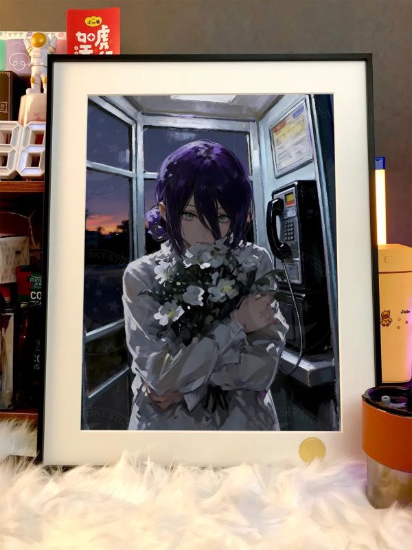 【海外代購】星空 《電話亭蕾塞》Chainsaw Man電鋸人Reze裝飾畫 