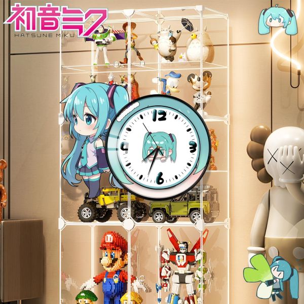 【海外代購】阿喵畫社 初音未來鐘錶 新品靜音異形時鐘 