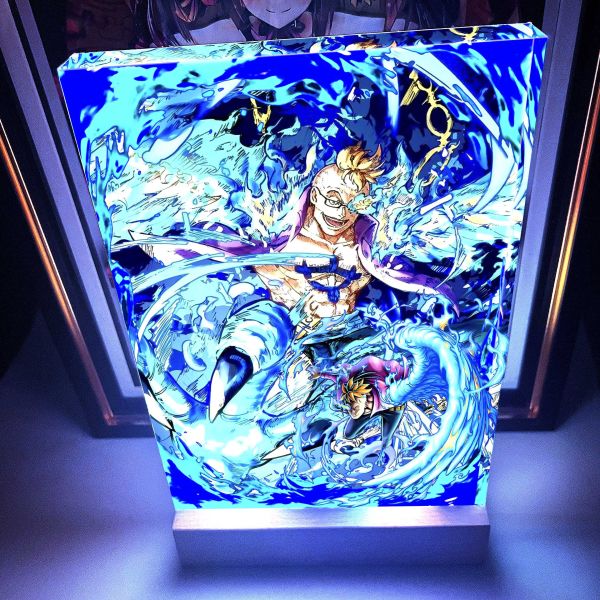 【預定】阿喵畫社 不死火 馬可發光 垂直款1.9cm發光手辦架展示磚 
