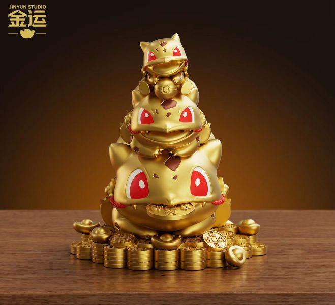 【預定】金運 金蟾蛙妙蛙種子招財趣味擺件 
