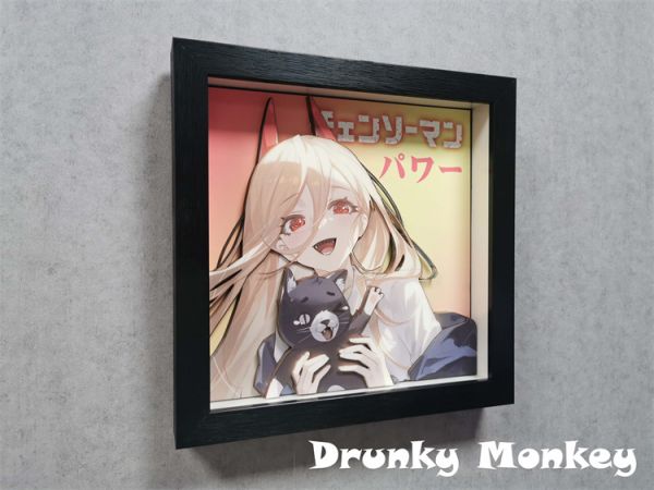 【海外代購】【34CM】醉猴組 鏈鋸人帕瓦 立體裝飾畫01 