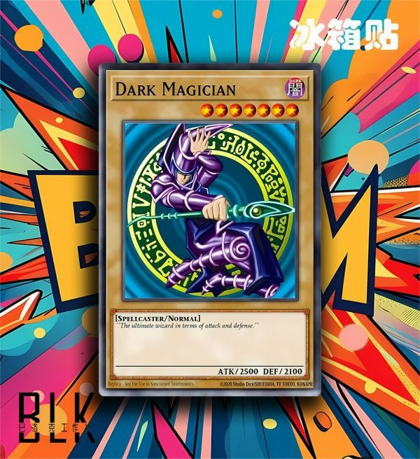 【海外代購】巴洛克 黑魔導青眼白龍武藤遊戲王海馬天空龍卡牌裝飾畫/冰箱貼 
