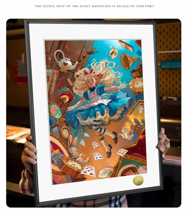 【海外代購】皇呱 《愛麗絲的幻旅》愛麗絲夢遊仙境裝飾畫 午睡毯 地毯 