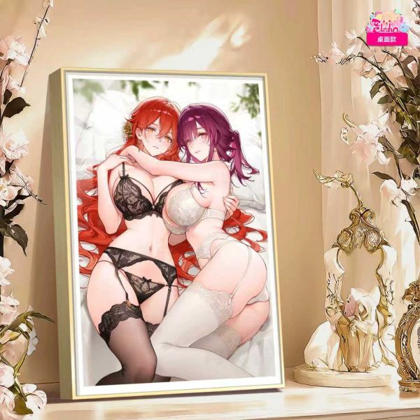 【海外代購】阿喵畫社 入睡前奏 姬子與卡芙卡 8k主題高清裝飾畫 午睡毛毯 冰箱貼 