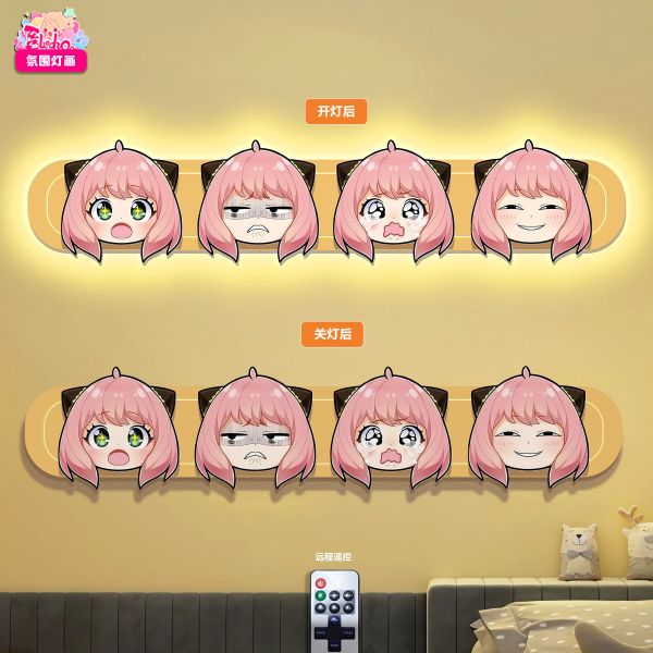 【海外代購】阿喵畫社 阿尼亞經典表情 間諜過家家超長發光燈帶裝飾畫