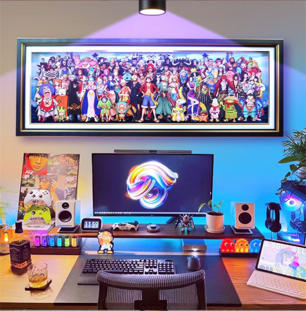 【海外代購】KALA HOME 路飛索隆四皇 全家福立體3D裝飾畫01 