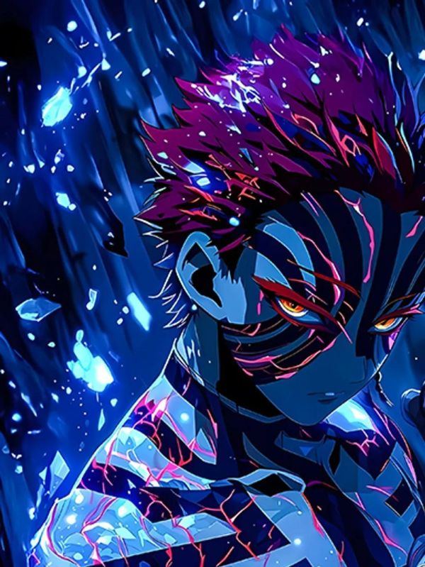 【海外代購】巴洛克《藍色猗窩座》鬼滅之刃無限城篇裝飾畫冰箱貼 