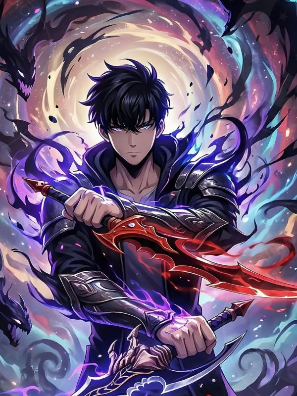 【海外代購】星空 《雙刀程肖宇》我獨自升級solo leveling程肖宇水篠旬暗影君王動漫裝飾畫 