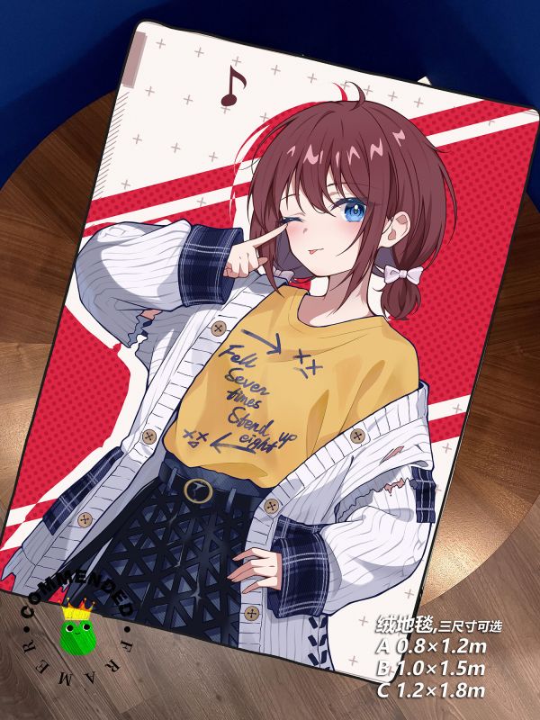 【海外代購】皇呱 《主唱井芹仁菜》少女樂團的吶喊樂團無刺有刺的主唱井芹仁菜週邊裝飾畫 午睡毯  地毯 