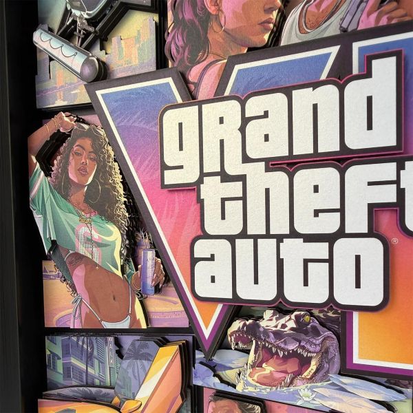 【海外代購】凹凸 PANDA 俠盜獵車手GTA6給他a罪惡都市R星裝飾畫 