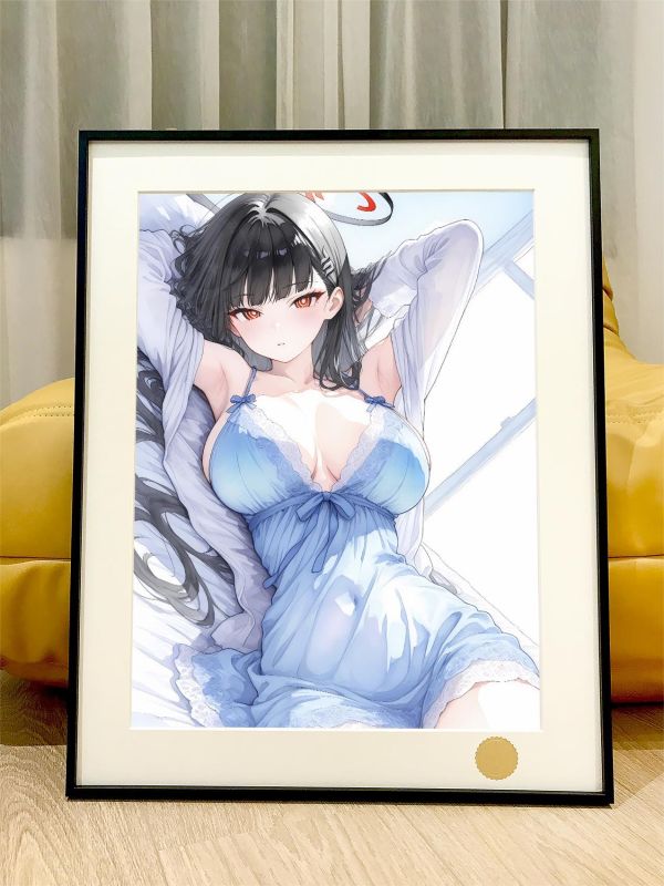 【海外代購】星空 《睡衣莉音》蔚藍檔案Tsukatsuki Rio老大姐調月莉央裝飾畫 