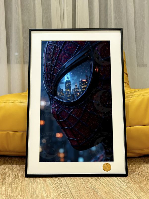 【海外代購】星空 《夜景蜘蛛人》Spider-Man漫威彼得·帕克托比·馬奎爾動畫裝飾畫 