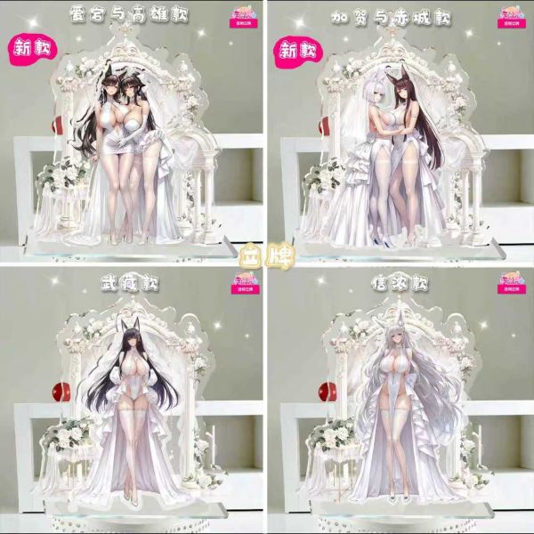 【海外代購】阿喵畫社 立牌第十五彈婚紗碧藍航線愛宕/高雄/加賀/赤城/武藏/信濃 25cm大型四層背景亞克力立牌 