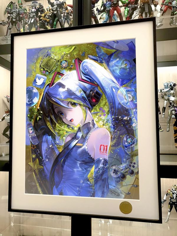 【海外代購】星空 《生日初音》初音未來Miku公主殿下甩蔥歌遊戲動漫裝飾畫 
