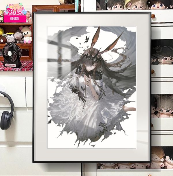 【海外代購】阿喵畫社 魔王 阿米婭 展館級8k收藏超清精裱畫 床頭地墊 冰箱貼 