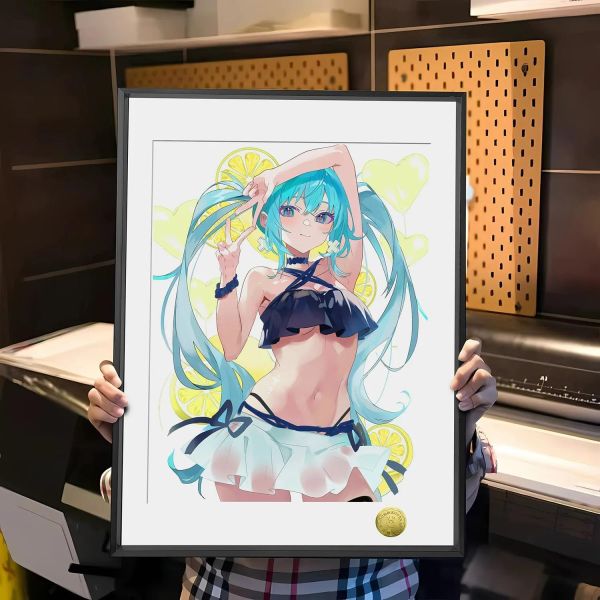 【海外代購】皇呱 《泳裝初音》初音未來裝飾畫 午睡毯 地毯 