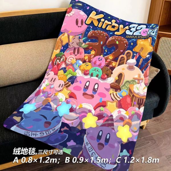 【海外代購】千鳥社 星之卡比32週年全家福Kirby午睡毯地毯裝飾畫 