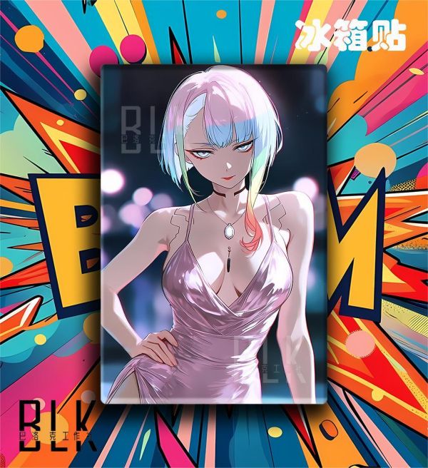 【海外代購】巴洛克 《禮服露西》露西賽博龐克邊緣行者Lucy大衛動漫裝飾畫冰箱貼 