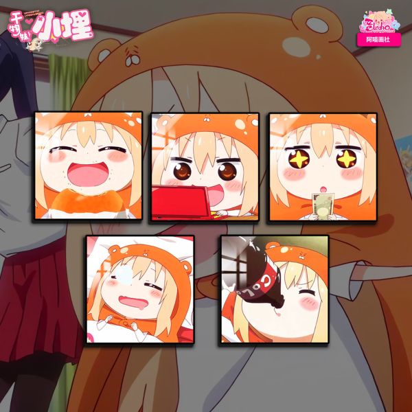 【海外代購】阿喵畫社 乾物妹小埋 五宮格背景牆異形牆面卡磚 