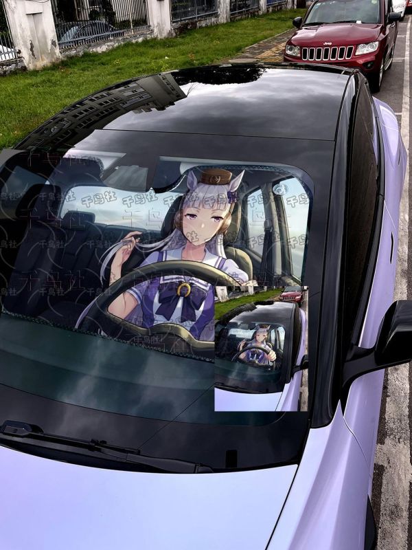 【海外代購】千鳥社 《汽車前擋遮陽－賽馬娘 黃金船、愛麗速子》二次元汽車遮陽防曬前擋開車賽馬娘黃金船愛麗速子 