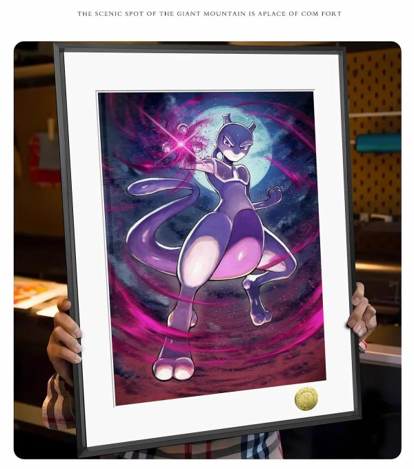 【海外代購】皇呱 《壓迫感滿滿超夢》寶可夢裝飾畫 午睡毯 地毯 