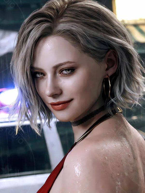 【海外代購】星空《紅衣格蕾絲》Grace生化危機9安魂曲裝飾畫 