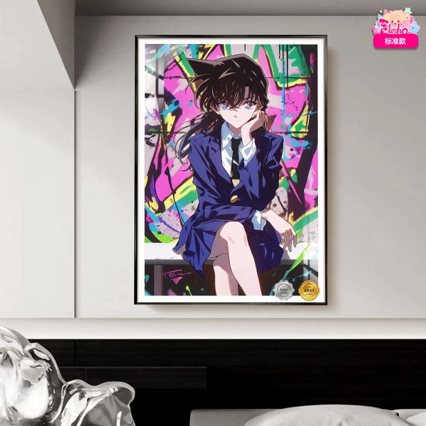 【海外代購】阿喵畫社 塗鴉 坐姿毛利蘭 8k主題高清裝飾畫 牆面掛毯  床頭地墊 冰箱貼