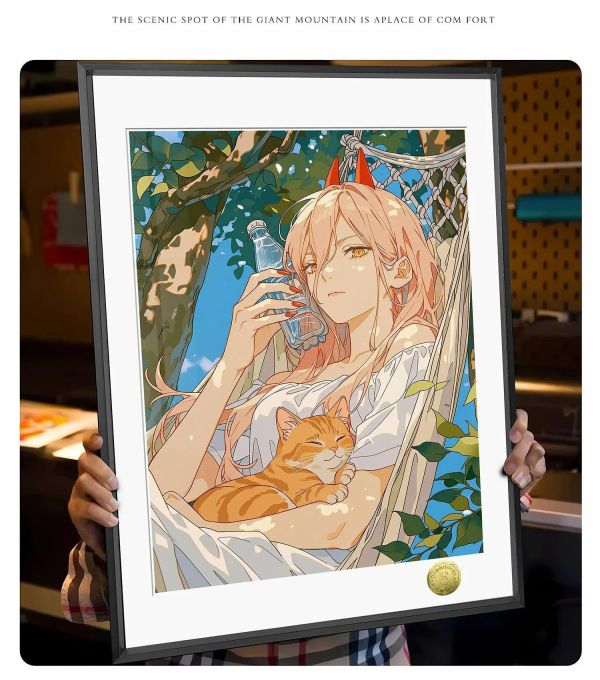 【海外代購】皇呱 《夏日帕瓦與貓貓》電鋸人裝飾畫 午睡毯  地毯 