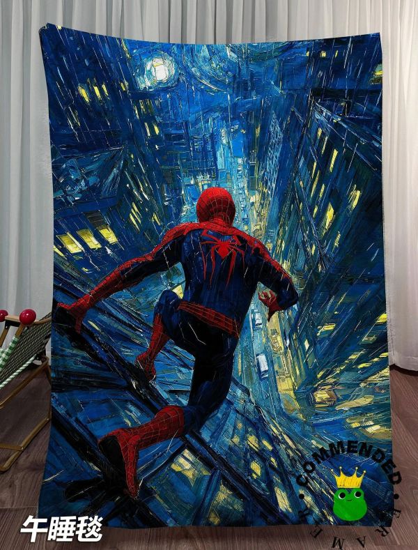 【海外代購】皇呱 《蜘蛛俠油畫》裝飾畫 午睡毯 地毯 