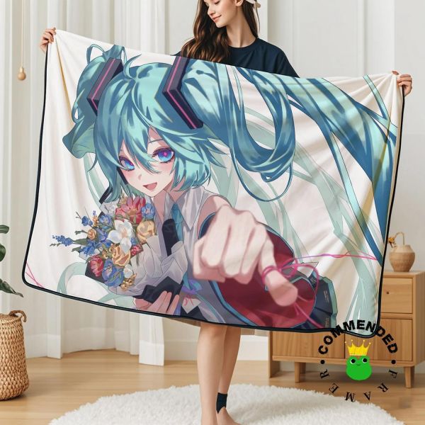 【海外代購】皇呱 《初音的約定》初音未來裝飾畫 午睡毯 地毯 