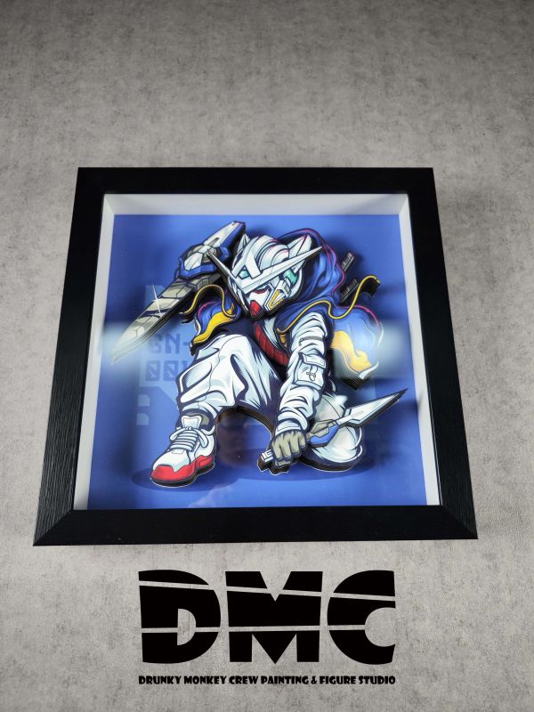 【海外代購】【34*34CM】Drunky Monkey Crew 醉猴組 高達 Gundam 立體裝飾畫 