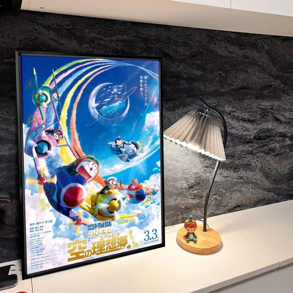 【海外代購】千鳥社 《哆啦A夢：大雄與天空的理想鄉聲優畫》 哆啦A夢：大雄與天空的理想鄉劇場版靜香大熊聲優簽名裝飾畫 