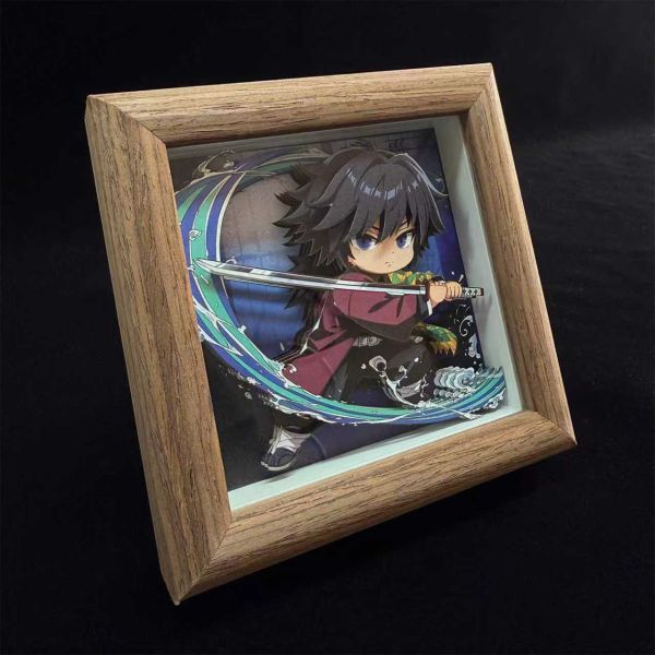 【海外代購】凹凸 Panda 鬼滅之刃無限城篇善逸炭治郎炎柱富岡義勇猗窩座手工紙藝立體掛畫擺台 A款富岡義勇 