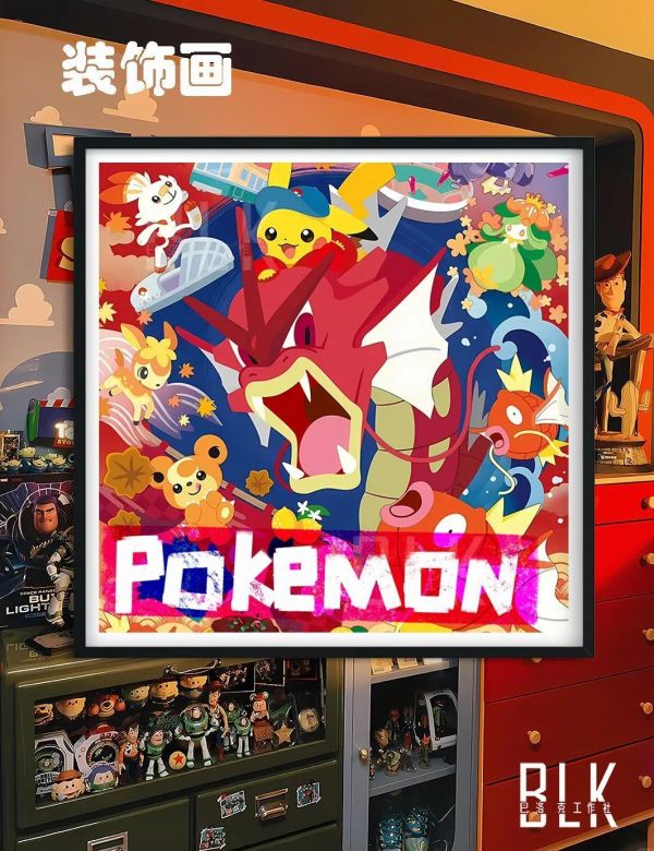 【海外代購】巴洛克 《紅色暴鯉龍》閃光鯉魚王寶可夢裝飾畫冰箱貼 