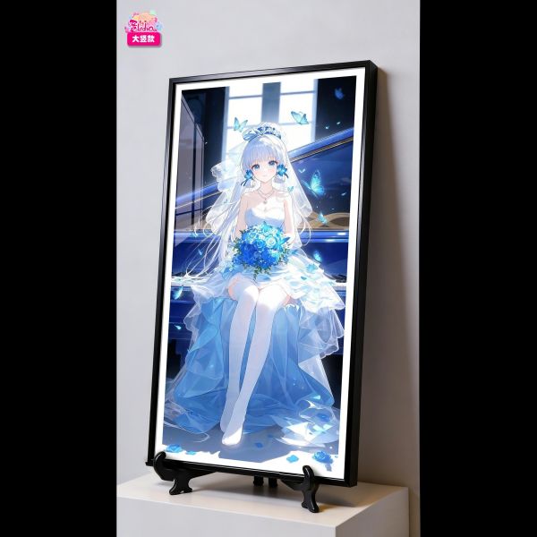 【海外代購】阿喵畫社 花嫁 花海神裡綾華 新品12k主題超清-大豎款 冰箱貼 床頭地墊 