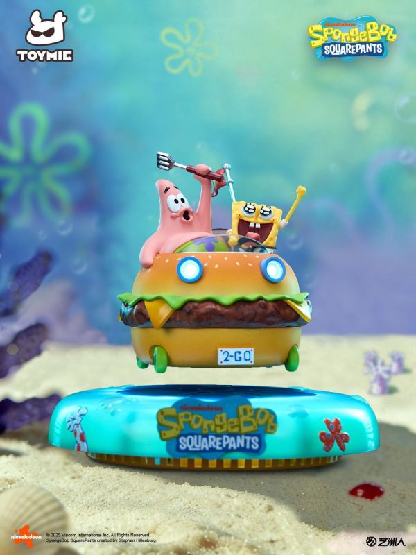 【海外代購】TOYMIE玩伴 海綿寶寶 正版授權 蟹堡飛車磁浮夜燈 