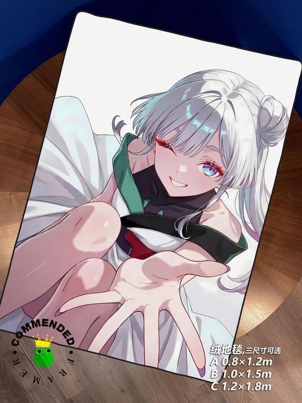 【海外代購】皇呱 《頂流Vtuber》超時空輝夜姬！頂流Vtuber月見八千代週邊裝飾畫 午睡毯 地毯 