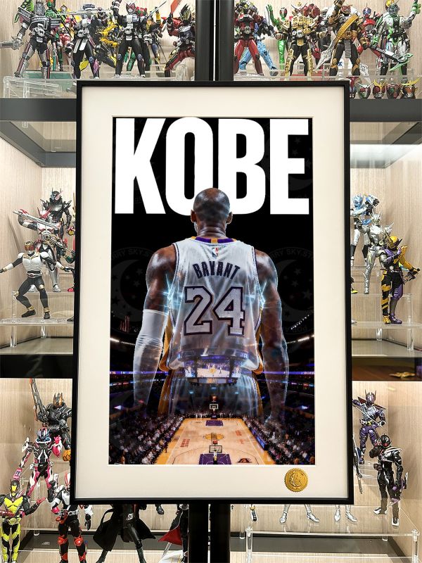 【海外代購】星空 《白金科比背影》kobe科比布萊恩黑曼巴NBA洛杉磯湖人隊動漫二次元裝飾畫 