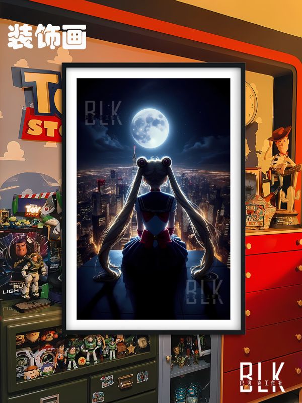 【海外代購】巴洛克 《月亮美少女》Sailor Moon美少女戰士水兵月月野兔倩妮迪公主動漫裝飾畫 