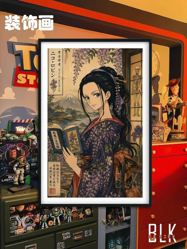 【海外代購】巴洛克 《和服羅賓》海賊王裝飾畫冰箱貼 