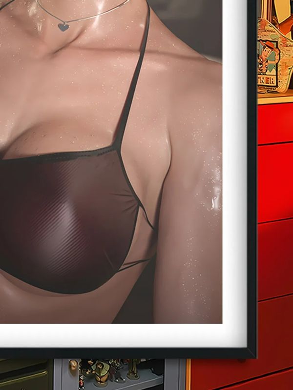 【海外代購】巴洛克 《健身艾達王》生化危機里昂裝飾畫冰箱貼 