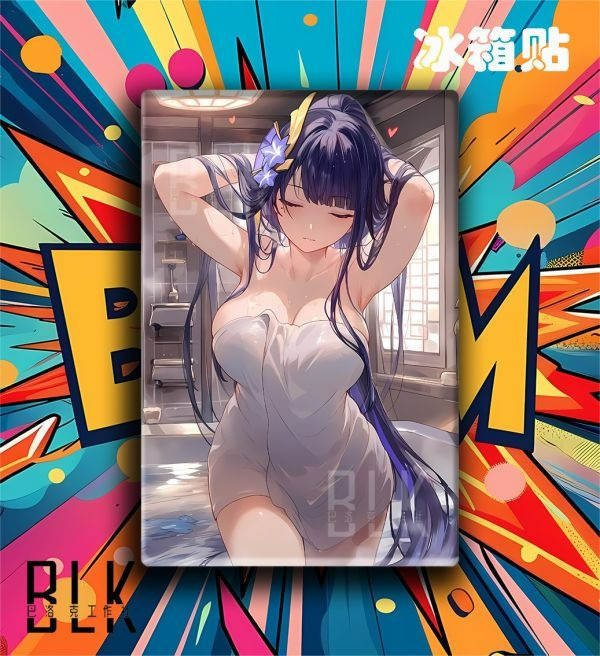 【海外代購】巴洛克 《浴室雷電》將軍原神影稻妻裝飾畫/冰箱貼 