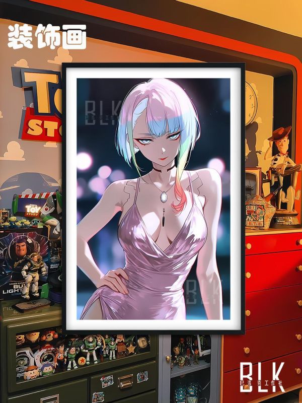 【海外代購】巴洛克 《禮服露西》露西賽博龐克邊緣行者Lucy大衛動漫裝飾畫冰箱貼 