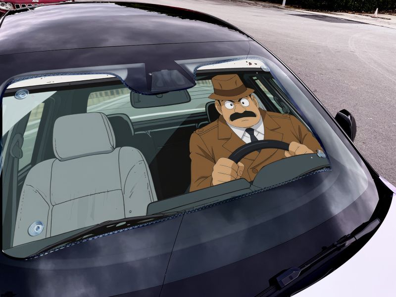 【海外代購】千鳥社 《汽車前擋遮陽－阿笠博士 目暮警官》 夏季汽車遮陽防曬前擋開車二次元阿笠博士目暮警官名偵探柯南 