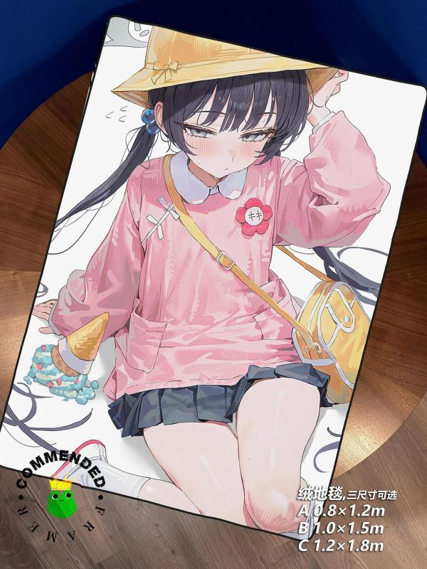 【海外代購】皇呱 《慌慌的小妃咲》蔚藍檔案龍華妃咲裝飾畫 午睡毯 地毯 