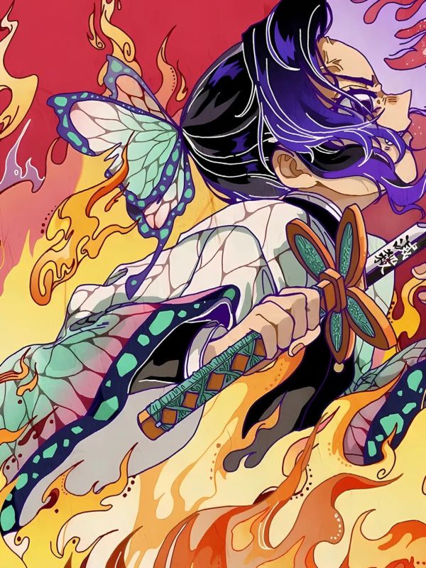 【海外代購】星空《火焰蝴蝶忍》鬼滅之刃無限城篇裝飾畫 