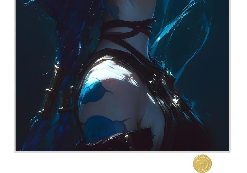 【海外代購】H2 《戰損金克絲》英雄聯盟雙城之戰暴走蘿莉裝飾畫 