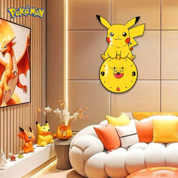 【海外代購】阿喵畫社 皮卡丘 寶可夢超清 鐘錶畫 裝飾畫 